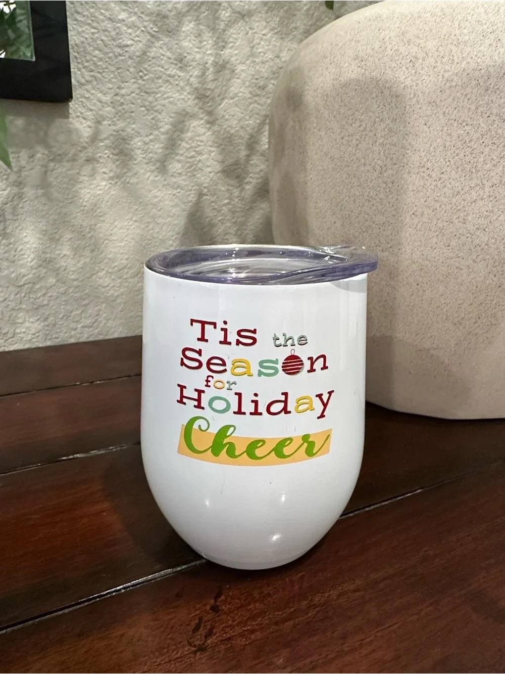 Disney White Stemless Tumbler with Red & Yellow Mickey & Minnie Design